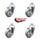 Service Caster 4 Inch Thermoplastic Wheel with 3/4 Inch NPT Pipe Thread Stem Swivel Caster, 4PK SCC-PS20S414-TPRB-34NPT-4 - alternate 3